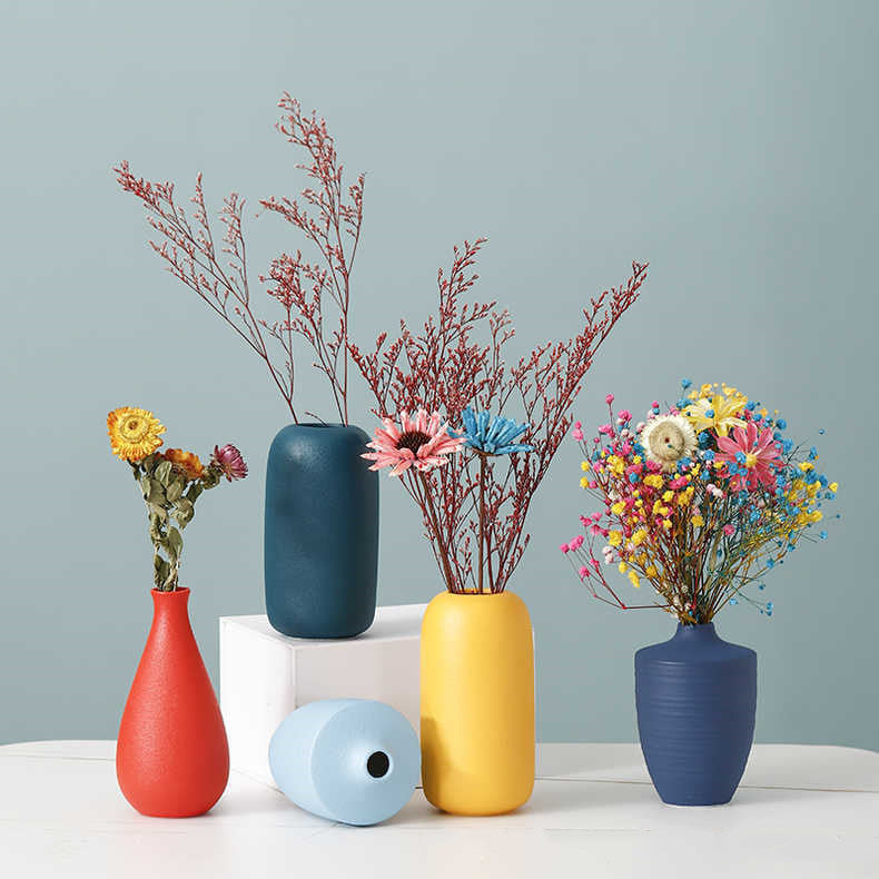 Simple Solid Color Ceramic Vases