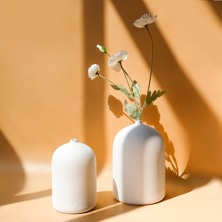 Creative Simple Striped Ceramic Vase