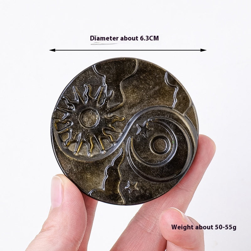 Natural Obsidian Sculpture Crafts Ornaments