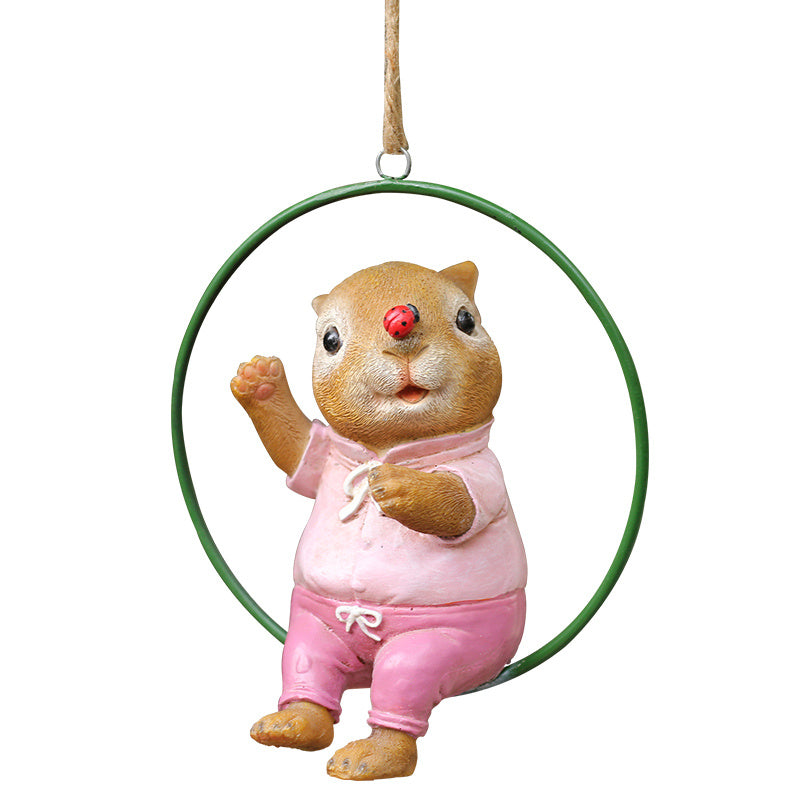 Resin animal sculpture pendant