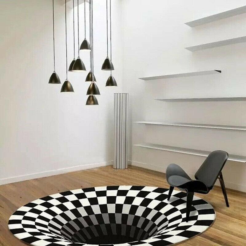 3D Vortex Hole Illusion Living Room Rug