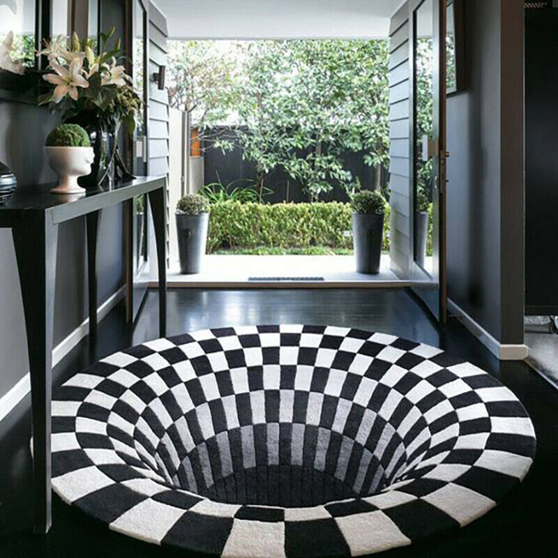 3D Vortex Hole Illusion Living Room Rug
