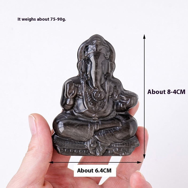 Natural Obsidian Sculpture Crafts Ornaments