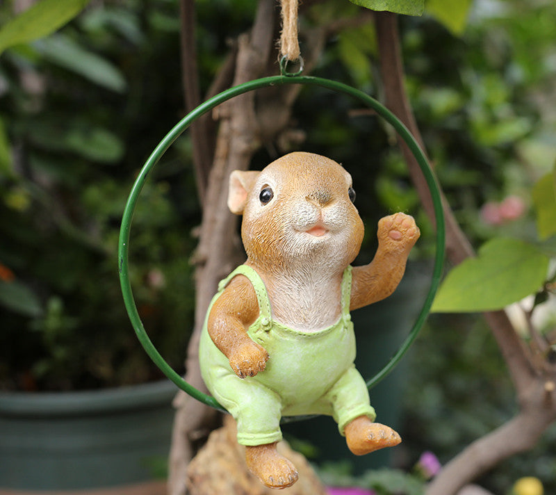 Resin animal sculpture pendant