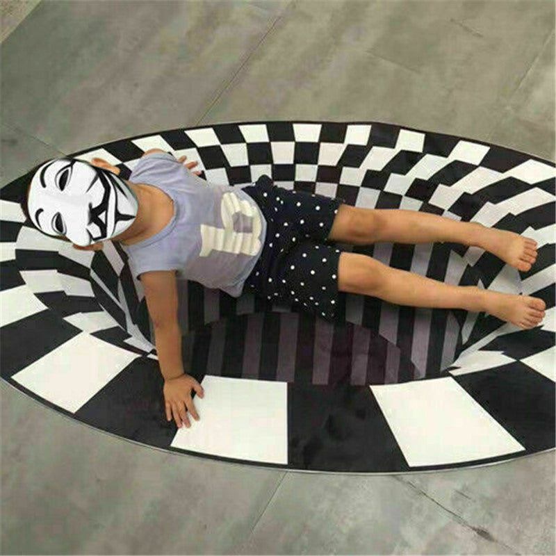 3D Vortex Hole Illusion Living Room Rug