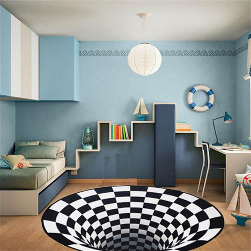 3D Vortex Hole Illusion Living Room Rug