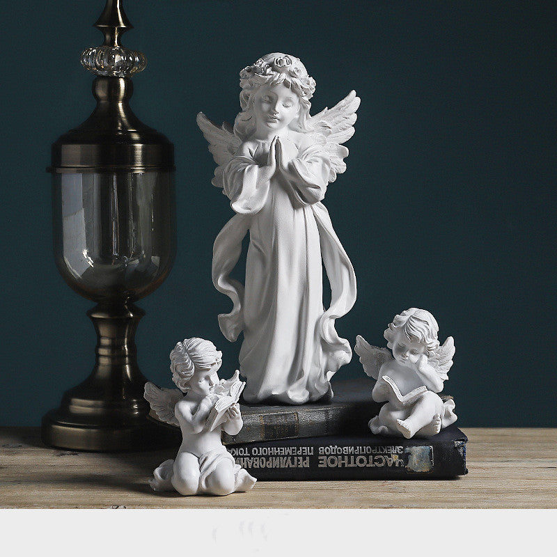 Nordic creative character angel plaster sculpture