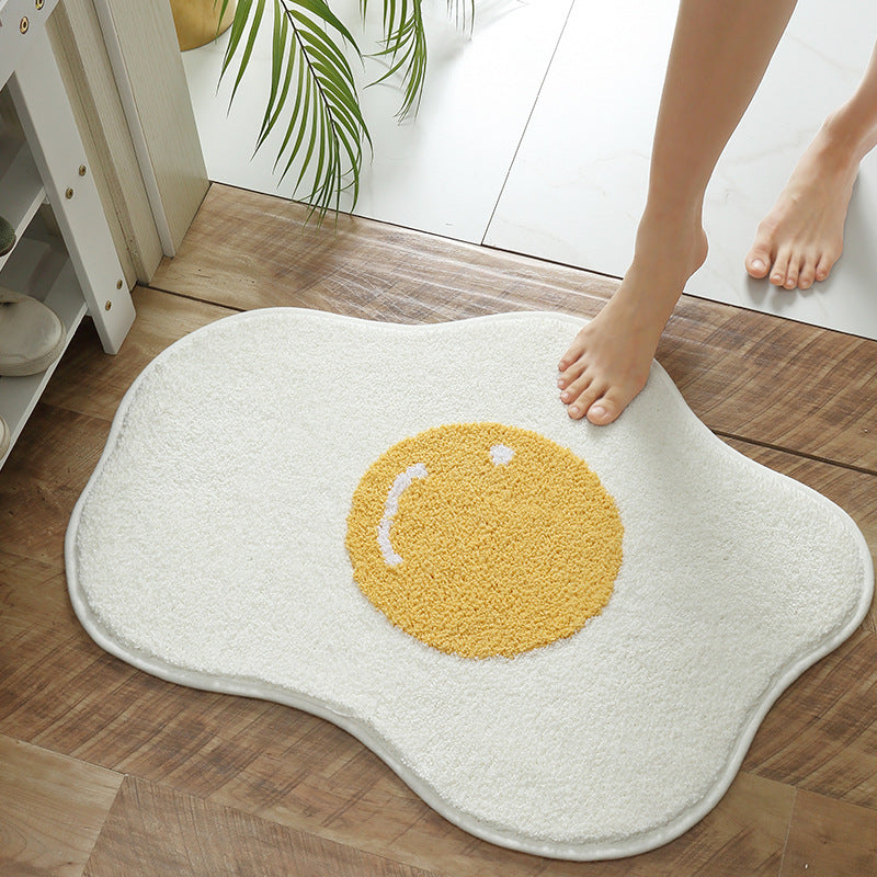 Funny Egg Entrance Bathroom Rug