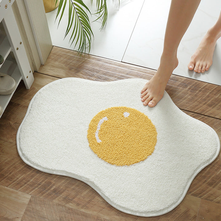 Funny Egg Entrance Bathroom Rug