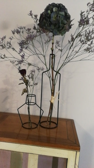 Large Tall Iron Line Flower Vases