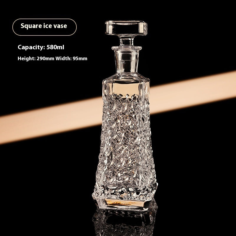 Whiskey Wine Bottle Crystal Glass Set