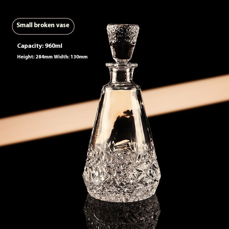 Whiskey Wine Bottle Crystal Glass Set