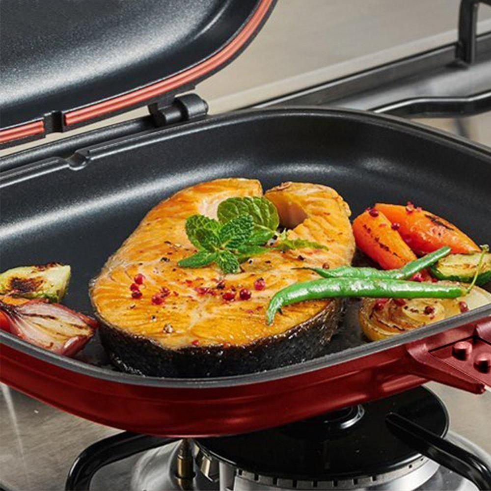 Double side frying pan