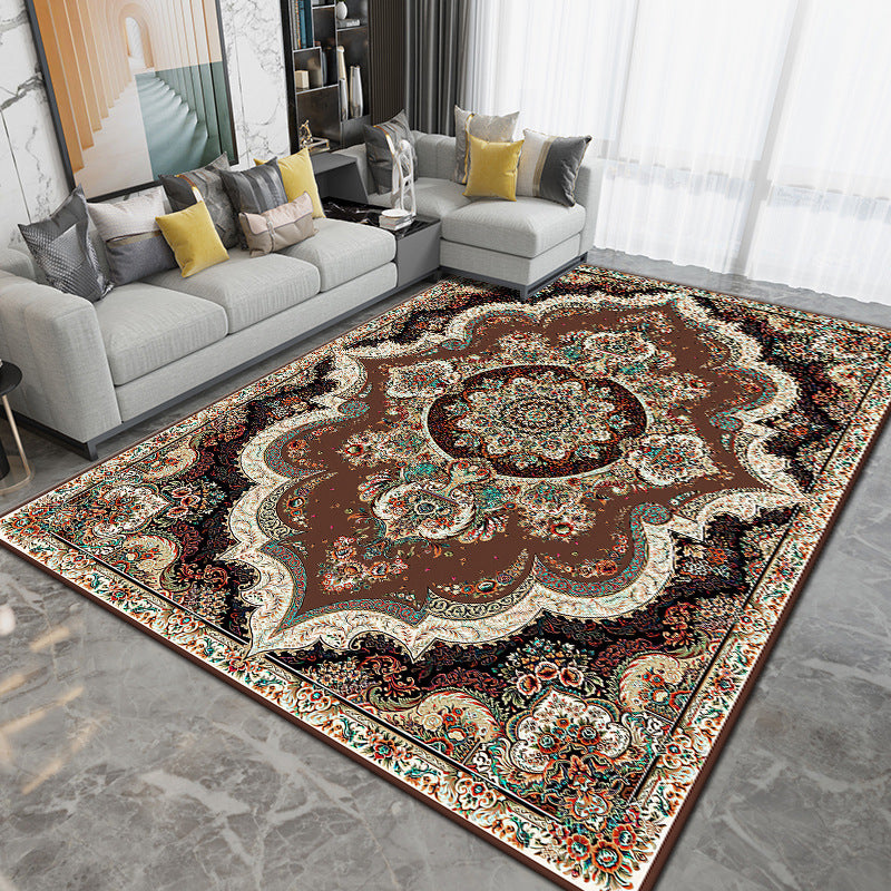 European Style Retro Print Bedroom Rug