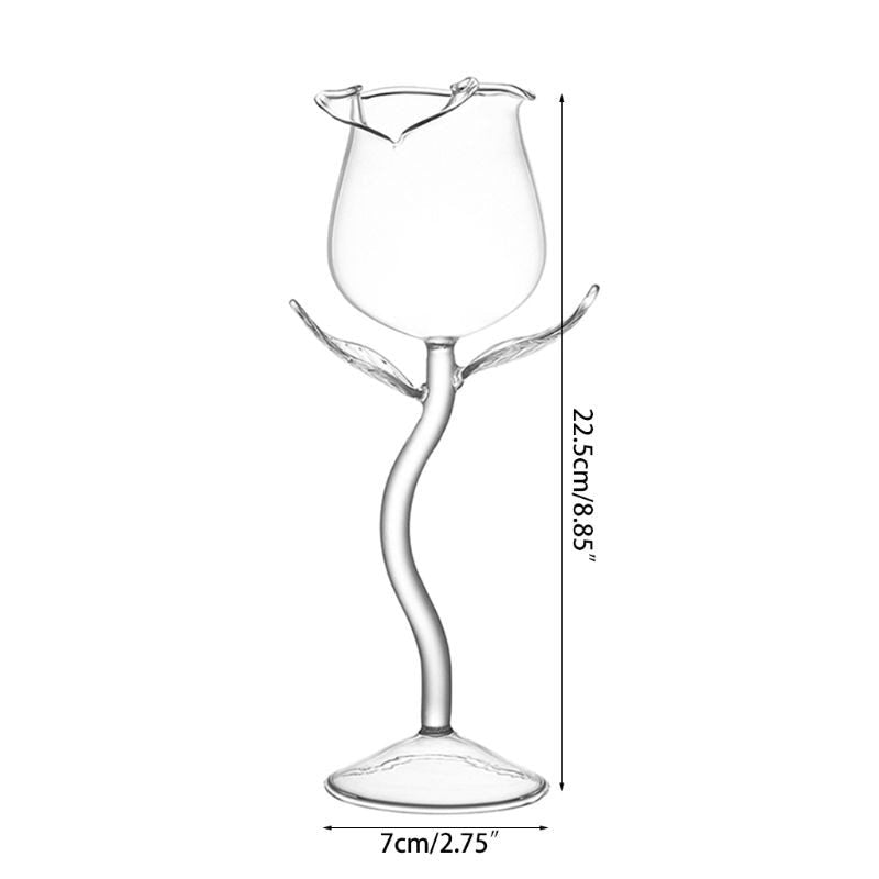 Fancy Red Goblet Wine Cocktail Glasses