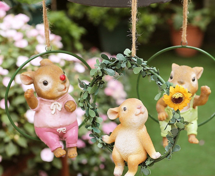 Resin animal sculpture pendant