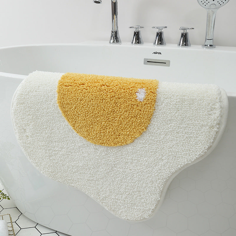 Funny Egg Entrance Bathroom Rug