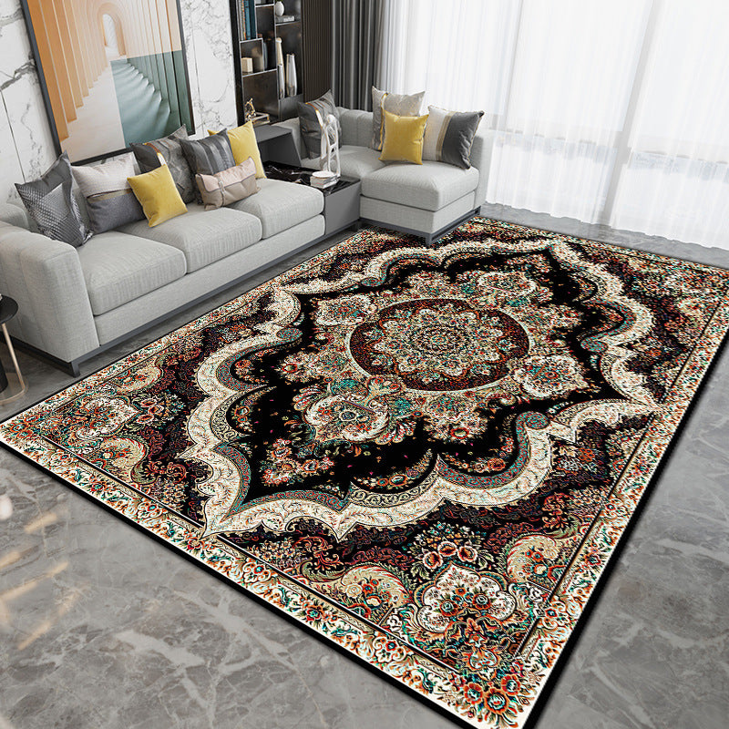 European Style Retro Print Bedroom Rug