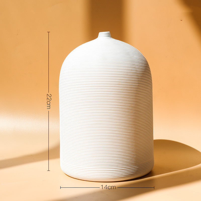 Creative Simple Striped Ceramic Vase