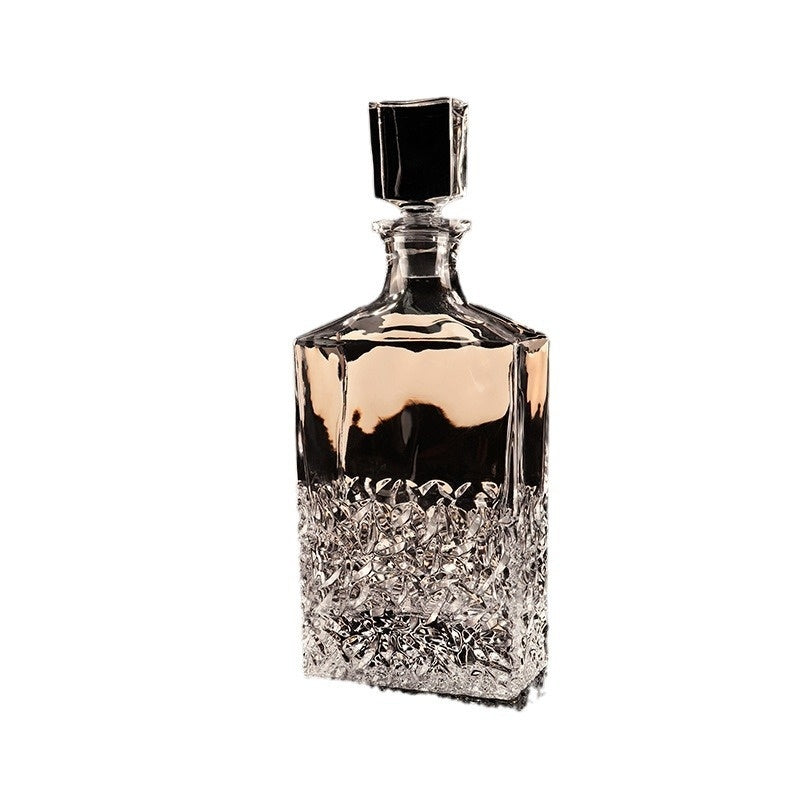 Whiskey Wine Bottle Crystal Glass Set