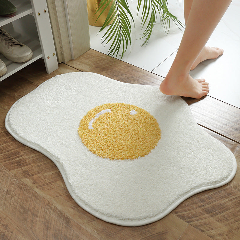 Funny Egg Entrance Bathroom Rug