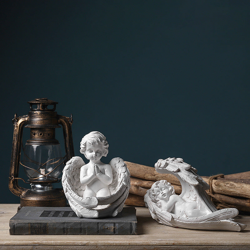 Nordic creative character angel plaster sculpture