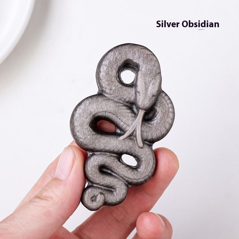 Natural Obsidian Sculpture Crafts Ornaments