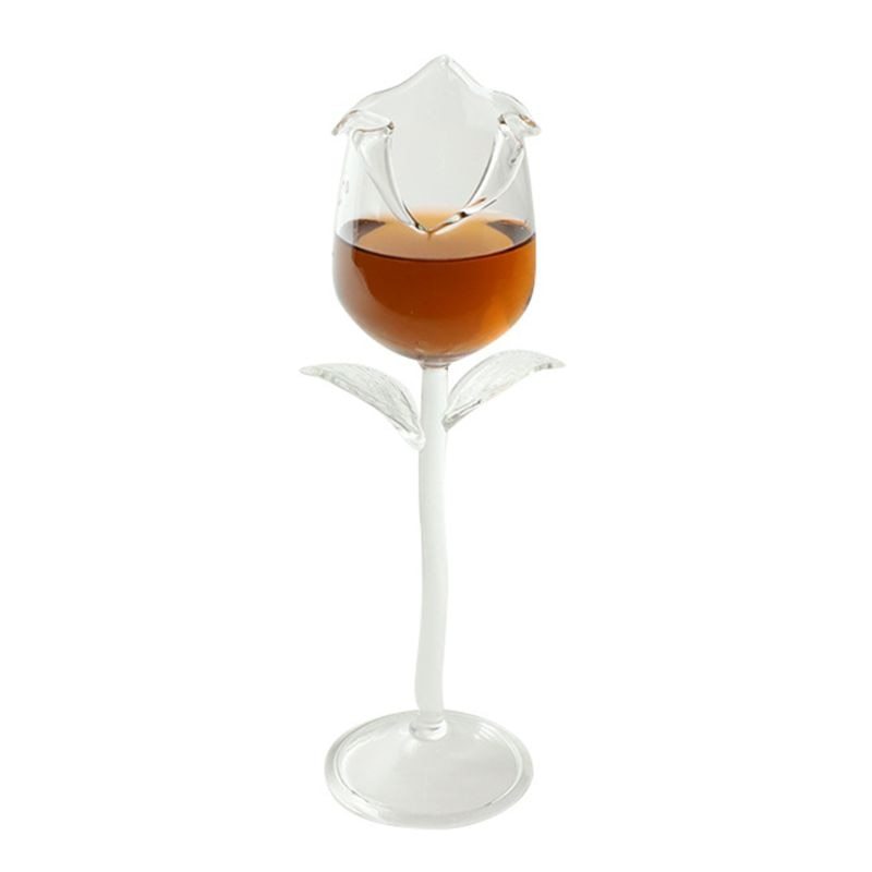 Fancy Red Goblet Wine Cocktail Glasses