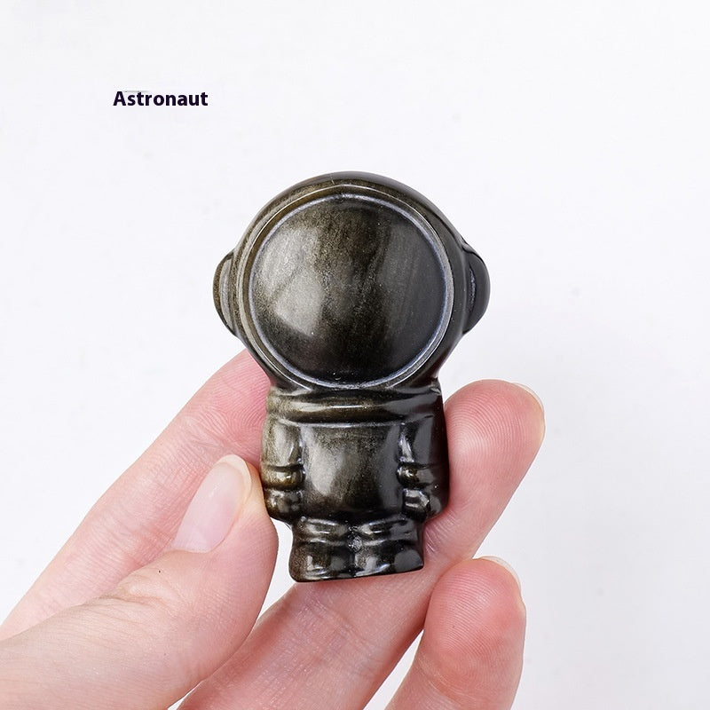 Natural Obsidian Sculpture Crafts Ornaments