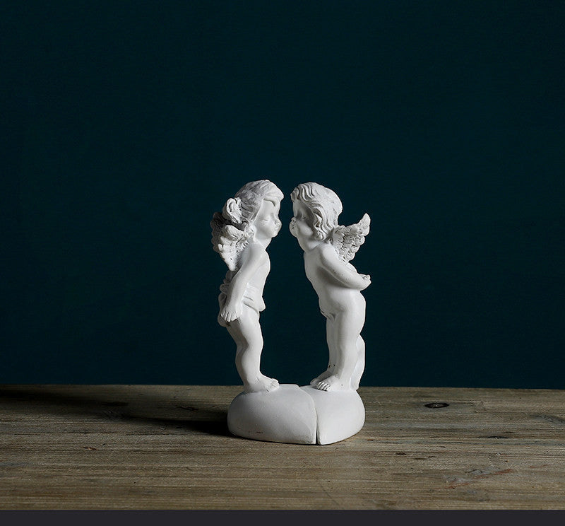 Angel plaster sculpture of creative characters