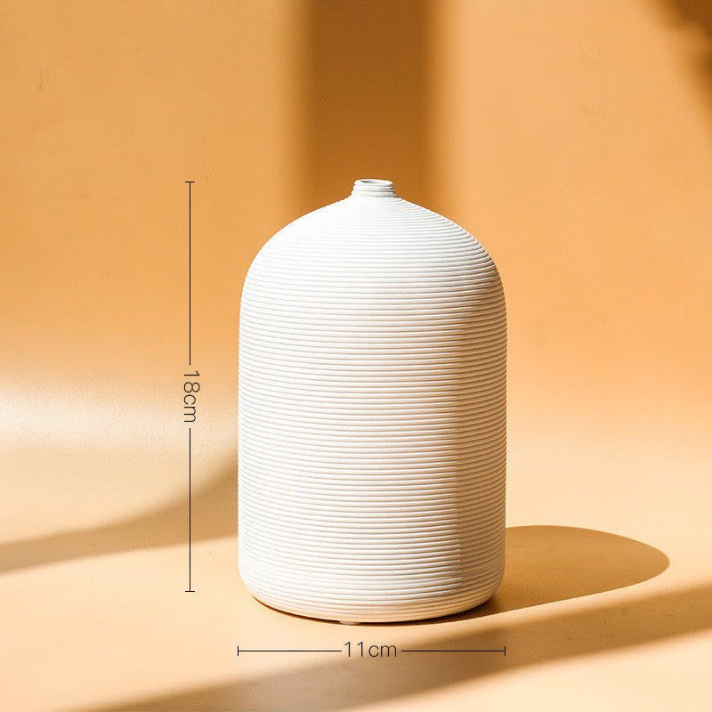 Creative Simple Striped Ceramic Vase
