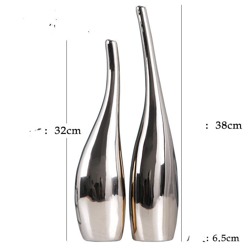 Nordic Gold Plating Ceramic Vases