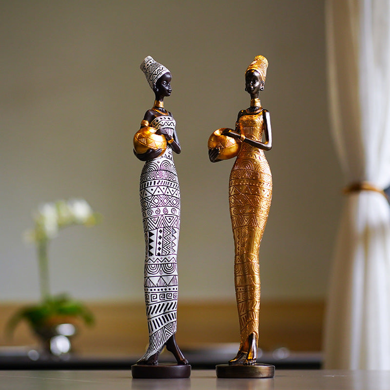 Sculpture Decorations For Black Women Figures