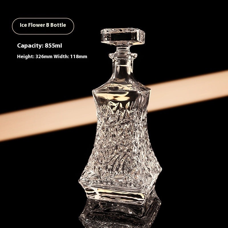 Whiskey Wine Bottle Crystal Glass Set