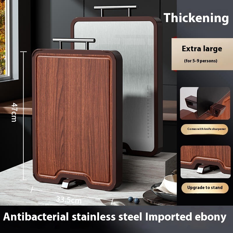Stainless Steel Ebony Cutting Board Antibacterial And Mildewproof Double-sided Cutting Board