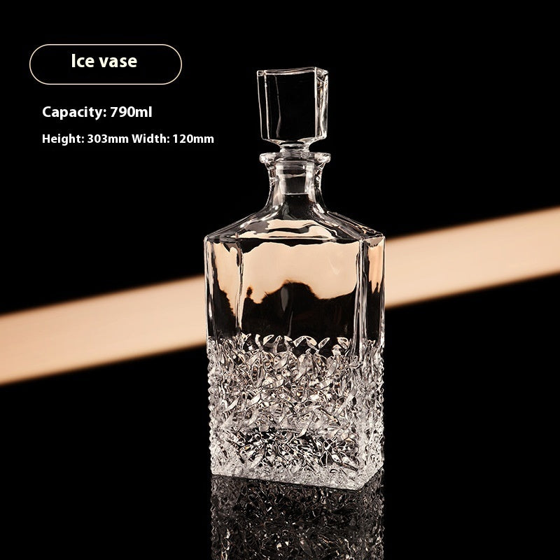 Whiskey Wine Bottle Crystal Glass Set