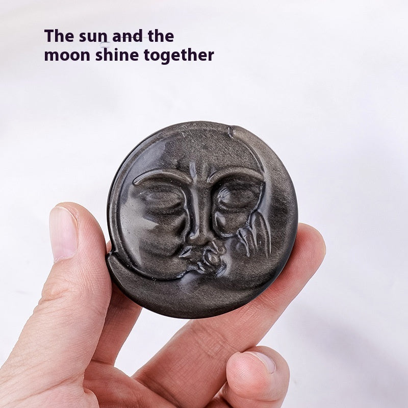 Natural Obsidian Sculpture Crafts Ornaments