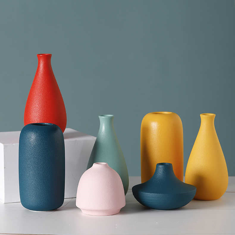 Simple Solid Color Ceramic Vases