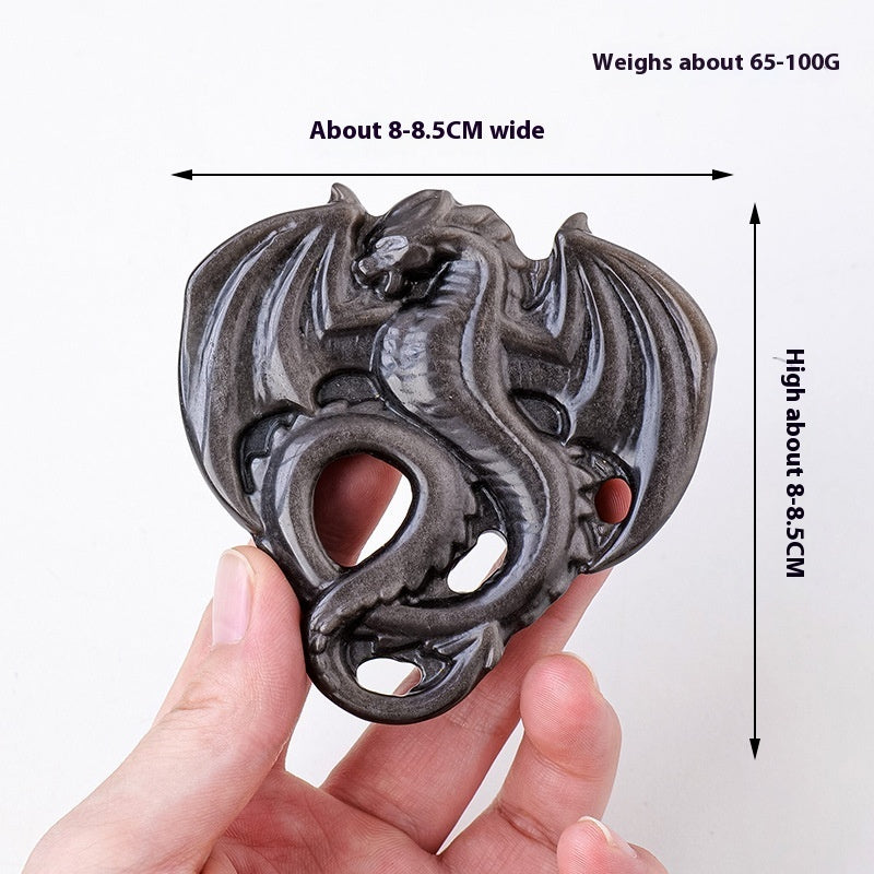 Natural Obsidian Sculpture Crafts Ornaments