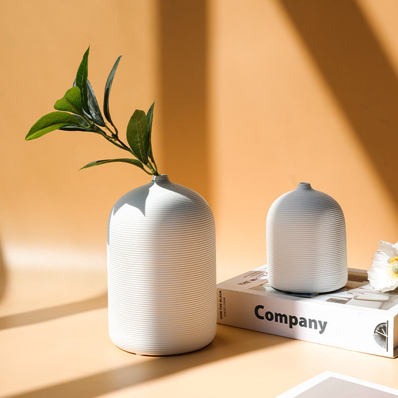 Creative Simple Striped Ceramic Vase