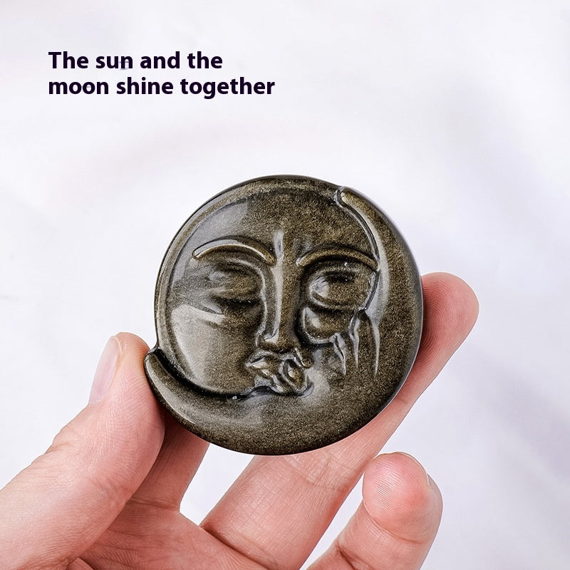 Natural Obsidian Sculpture Crafts Ornaments