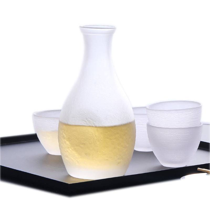 Transparent Glass Clear Wine Wine Pot Set Small Cup