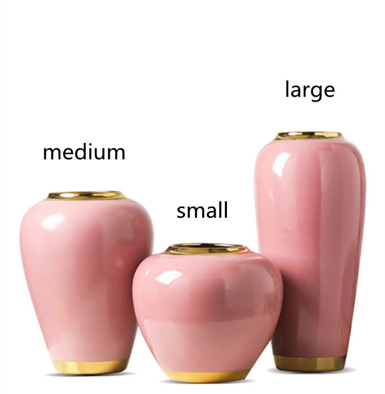 Three Modern Hand-painted Porcelain Vases