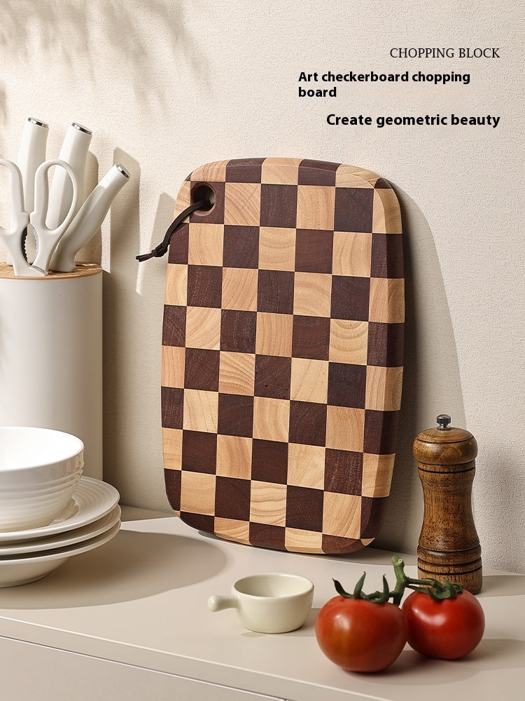 Acacia Mangium Chessboard Grid Cutting Board Solid Wood Cutting Board