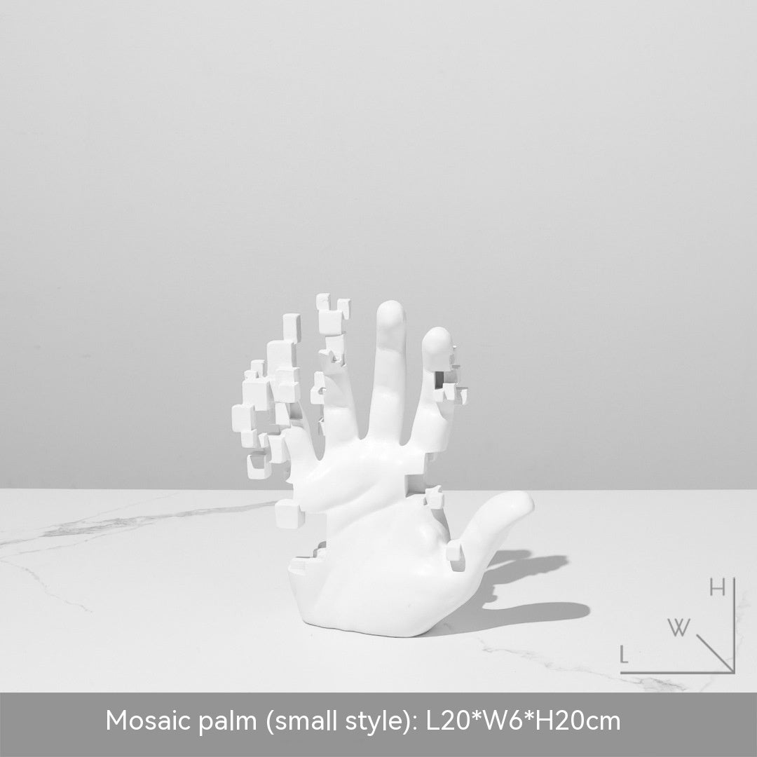 Resin Mosaic Palm Sculpture Art Ornaments