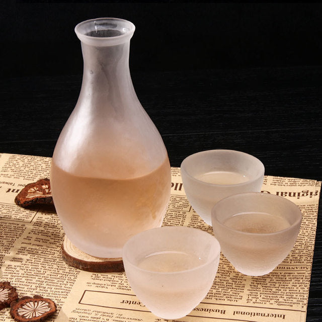 Transparent Glass Clear Wine Wine Pot Set Small Cup