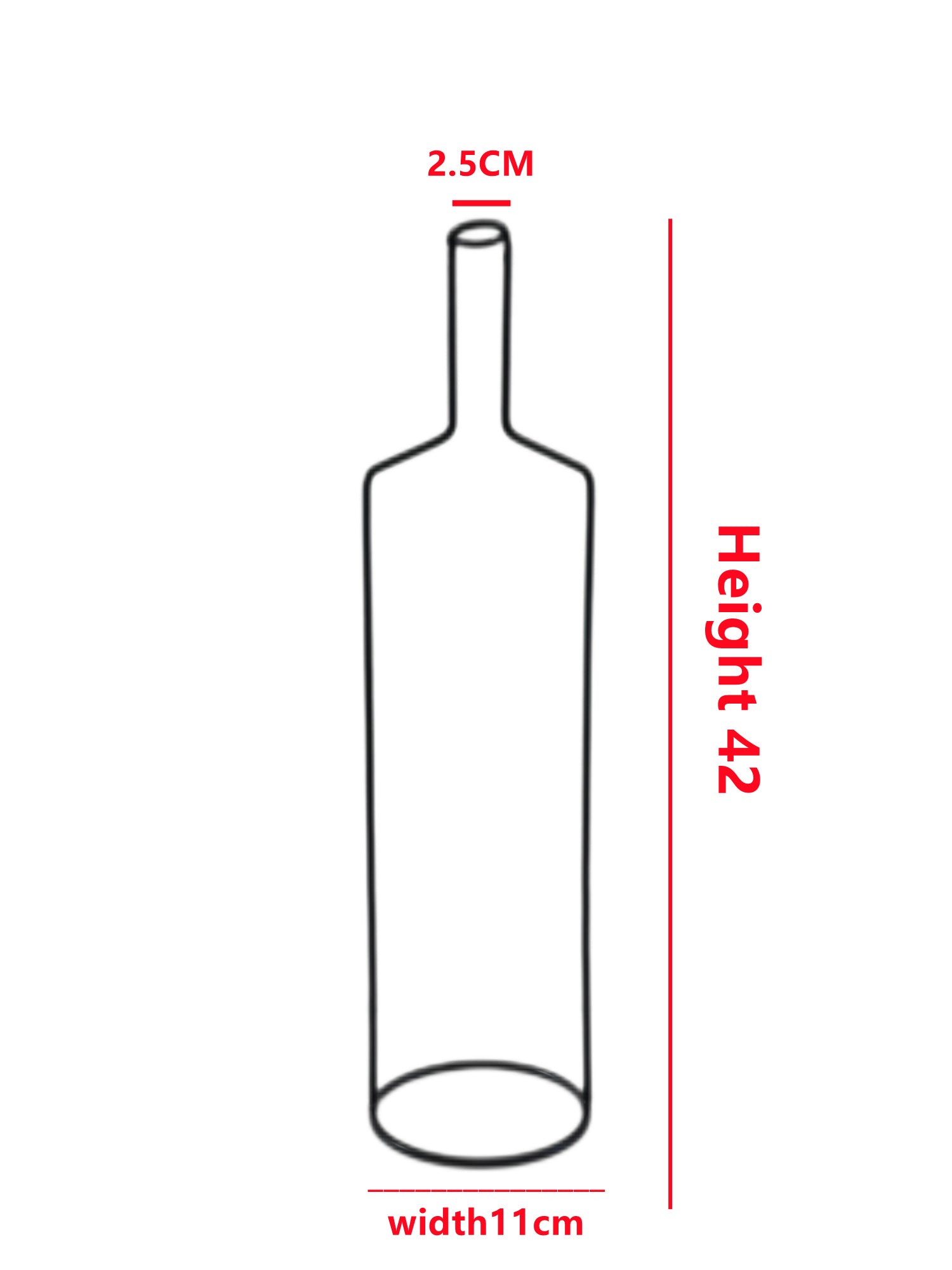 Large Tall Iron Line Flower Vases