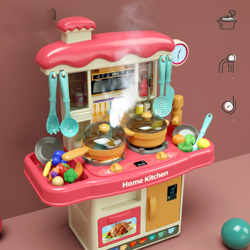 Boy Cooking Kitchen Utensils
