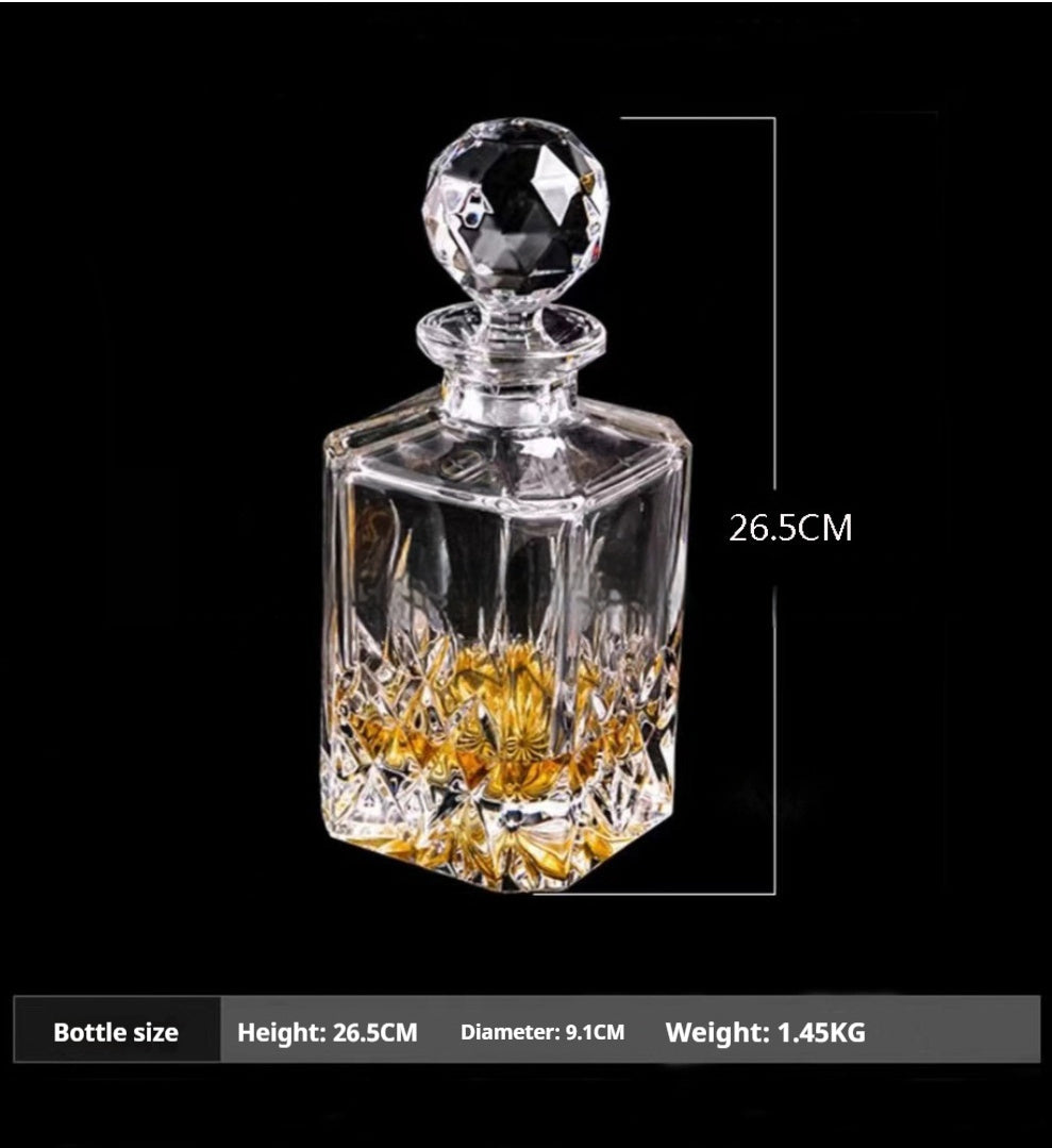 Wine Bottle Decanter Crystal Glass set