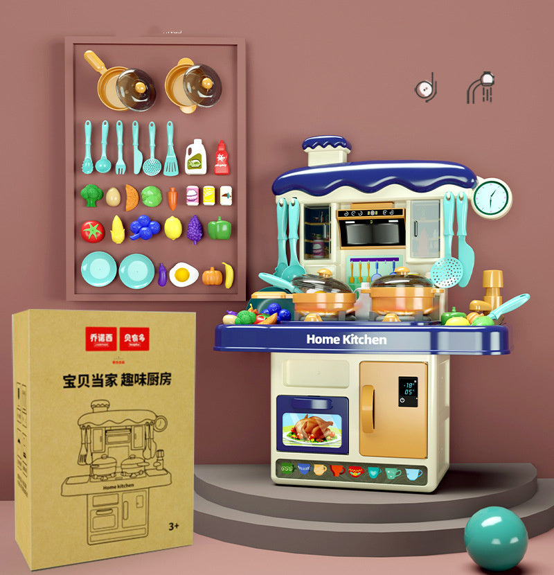 Boy Cooking Kitchen Utensils